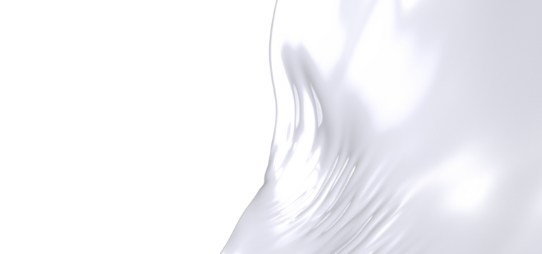 A white fabric draped and flowing in a soft, abstract form. The texture and folds of the material are highlighted by the subtle interplay of light and shadow.