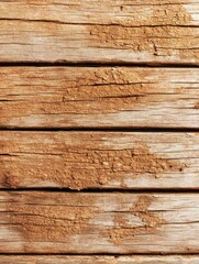 Fototapeta premium Closeup Weathered Peeling Paint Wooden Texture - Rustic, aged, weathered wood texture with peeling paint. Symbolizes time, decay, resilience, history, and nature's power.