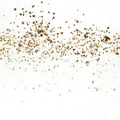 Euphoric Eruption: Magnificent 3D Illustration Showcasing Bursting gold Confetti