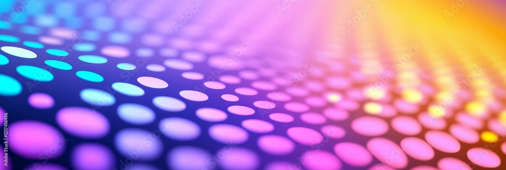 Poster colorful abstract dot pattern - vibrant abstract background image featuring a wave of colorful dots,