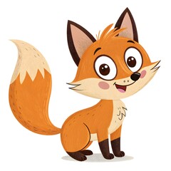 Fototapeta premium red fox cartoon