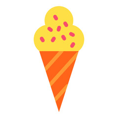 Vector Design Ice Cream Cone Icon Style
