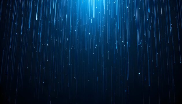 abstract blue background with binary code falling