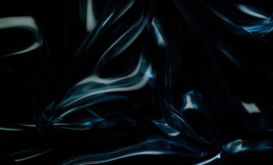 Fluid Metallic Surface with Deep Blue Hues
