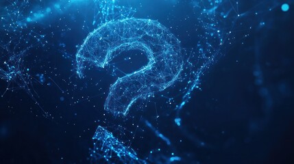 Abstract digital question mark.