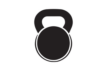  black and white simple Kettlebell vector silhouette 