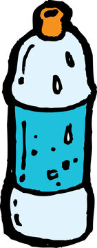 Hand Drawn Water Bottle Vector