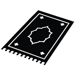 floor rug silhouette isolated on white