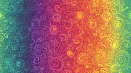 Vibrant Swirl Pattern Abstract Rainbow Texture Background