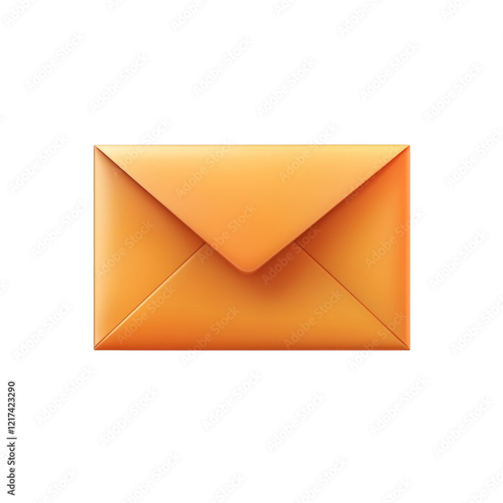 Poster the image shows a digital illustration of a closed orange envelope, suggesting communication or mess