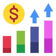 Vector Design Profit Icon Style