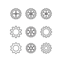 Gear Wheels Set Vector Design