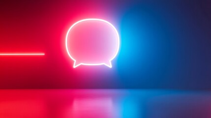 Vibrant Neon Speech Bubble Graphic Design