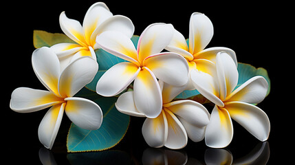 Fototapeta premium Stunning Plumeria Flowers in Closeup
