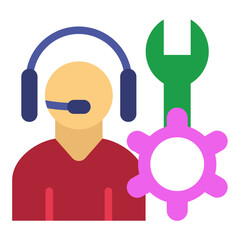 Vector Design Technical Support Icon Style