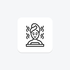 Sauna line icon, vector, pixel perfect, illustrator file