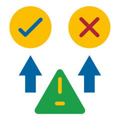 Vector Design Crisis Decision Making Icon Style