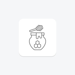 Honey thinline icon, vector, pixel perfect, illustrator file