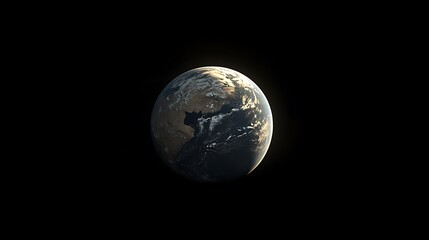 Fototapeta premium A realistic depiction of Earth viewed from space, highlighting its beauty and fragility.