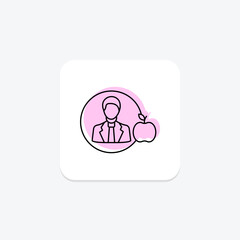 Fototapeta premium Wellness Lifestyle color shadow thinline icon, vector, pixel perfect, illustrator file