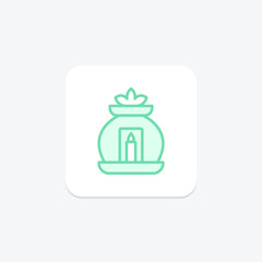 Aromatherapy duotone line icon, vector, pixel perfect, illustrator file