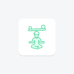 Wellness Balance duotone line icon, vector, pixel perfect, illustrator file