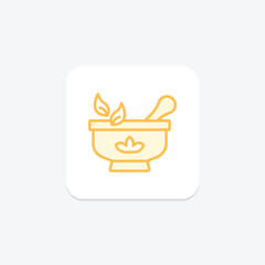 Herbal duotone line icon, vector, pixel perfect, illustrator file