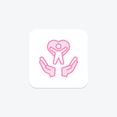 Fototapeta premium Self Care duotone line icon, vector, pixel perfect, illustrator file