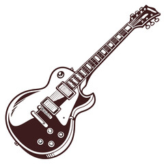guitar vector image on white background 