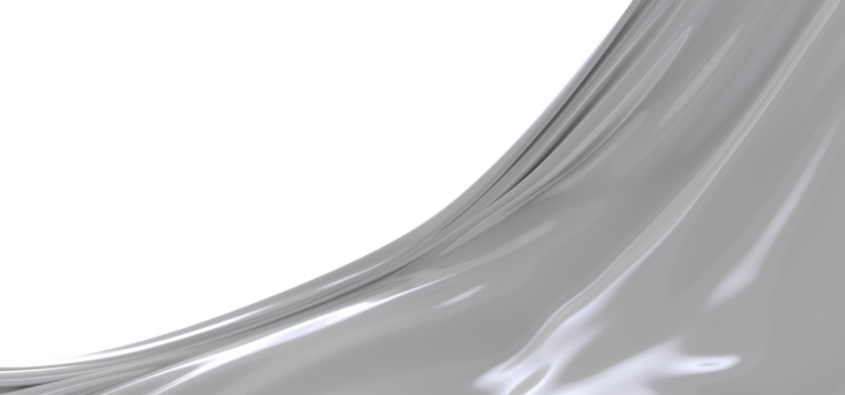 A white fabric draped and flowing in a soft, abstract form. The texture and folds of the material are highlighted by the subtle interplay of light and shadow.