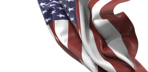 Waving American Flag with Stars and Stripes