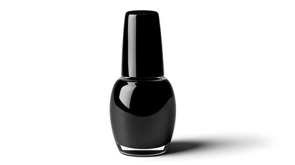 Obraz premium Black nail polish for skincare routine minimalist background product photography clean environment beauty concept