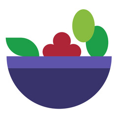 Vector Design Salad Bowl Icon Style