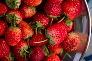 closeup strawberries background