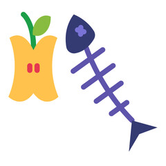 Vector Design Organic Waste Icon Style