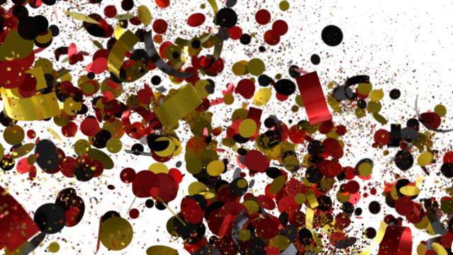 Red Gold Black Confetti Celebration Burst
