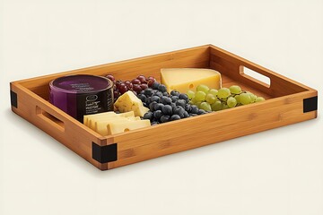 Bamboo Cheese & Fruit Serving Tray