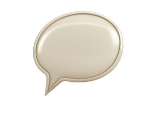 Isolated Beige Speech Bubble Icon