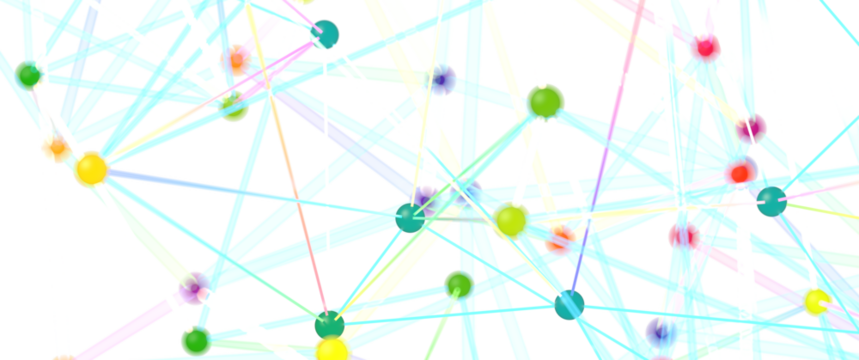 Abstract Colorful Network with Lines and Nodes