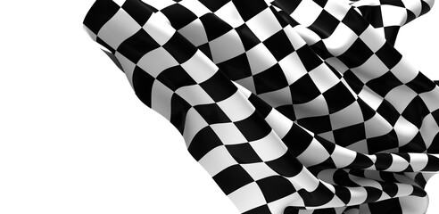 The checkered flag waves signaling victory