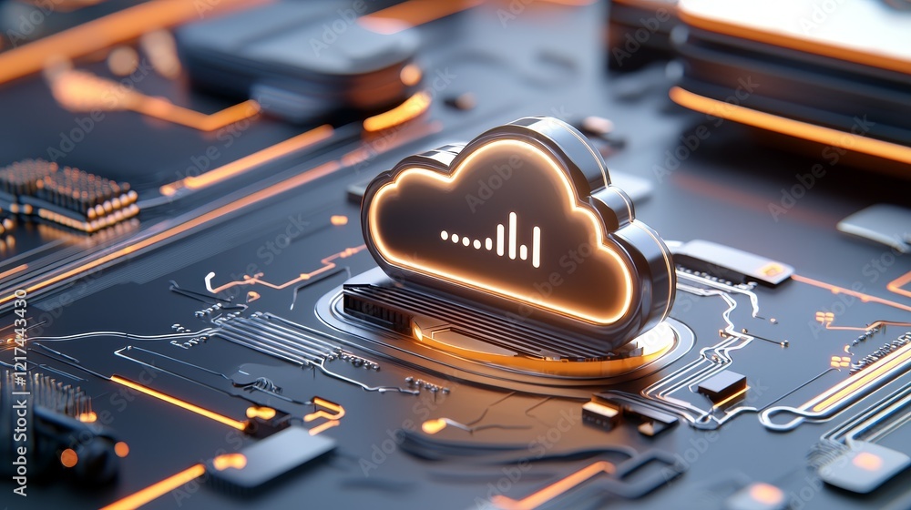 Poster innovative cloud computing solutions transforming technology infrastructure in digital landscapes a 