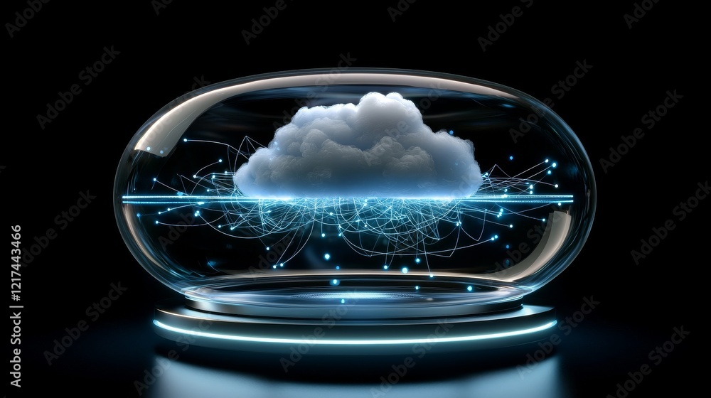 Poster cloud computing revolution the future of data storage and accessibility in a digital world technolog