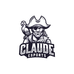 Claude MLBB hero character esport logo design