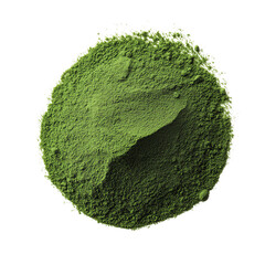 Fine green powder for culinary use and health. PNG