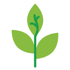 Vector Design Tea Leaves Icon Style