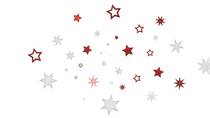 A simple, yet stunning graphic design featuring red and white stars on a black background. This is a great representation of the night sky.