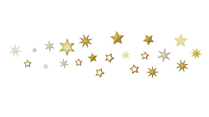 A collection of golden stars against a black background, creating a festive and magical atmosphere.
