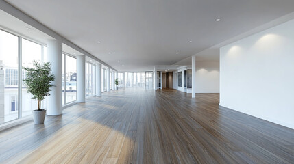 Obraz premium Modern office, empty room with window