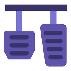 Vector Design Brake Pedal Icon Style
