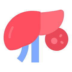 Vector Design Liver Cancer Icon Style